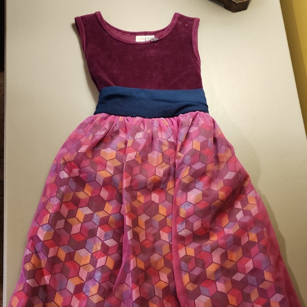 Matilda Jane Pink and Purple Geometric Kids Dress